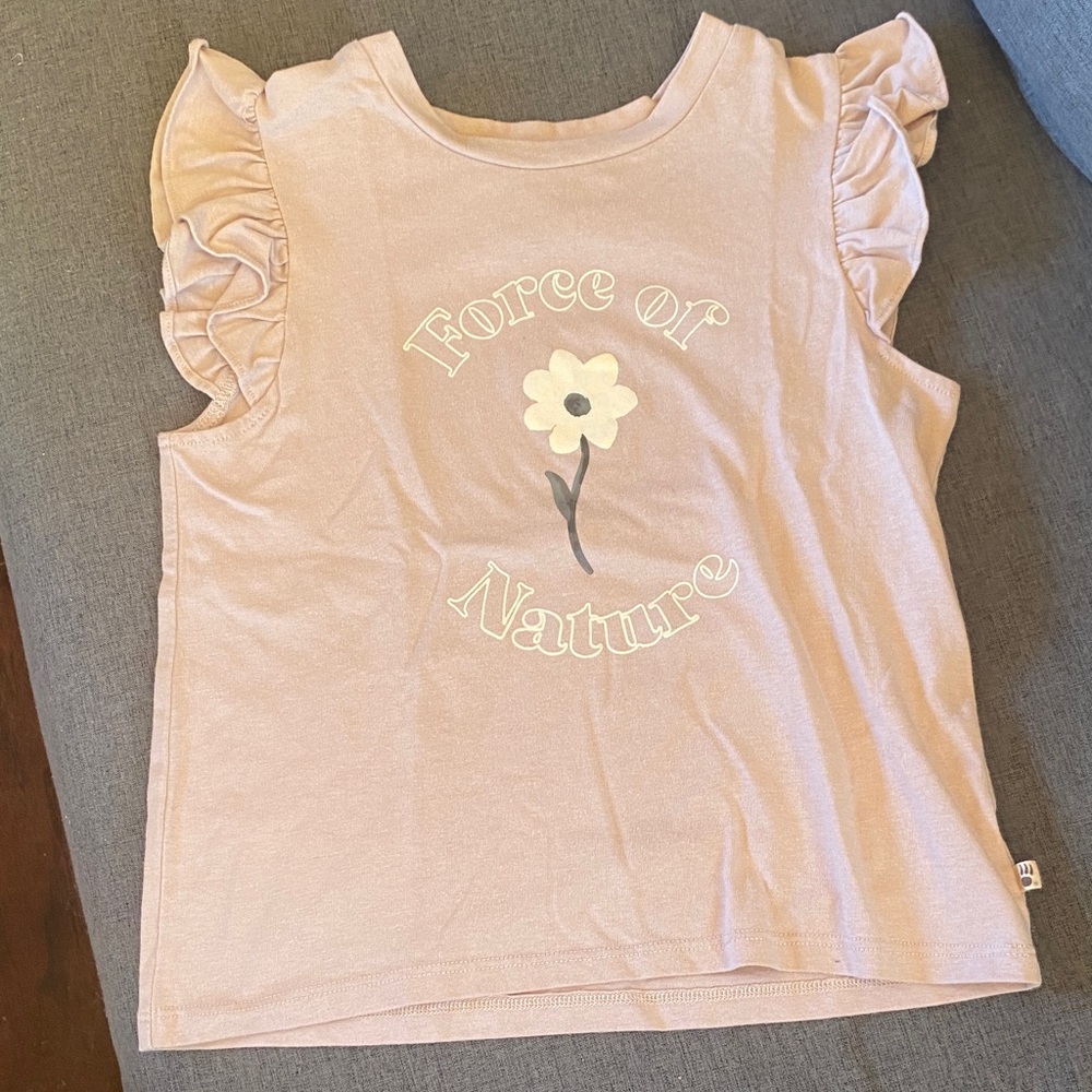 Girls Graphic Tank Top Tee Force Of Nature Size 7/8